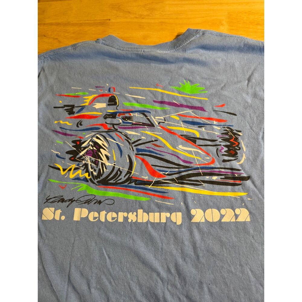 St. Petersburg 2022 Blue Cotton Formula One Race T-shirt Gilden Medium